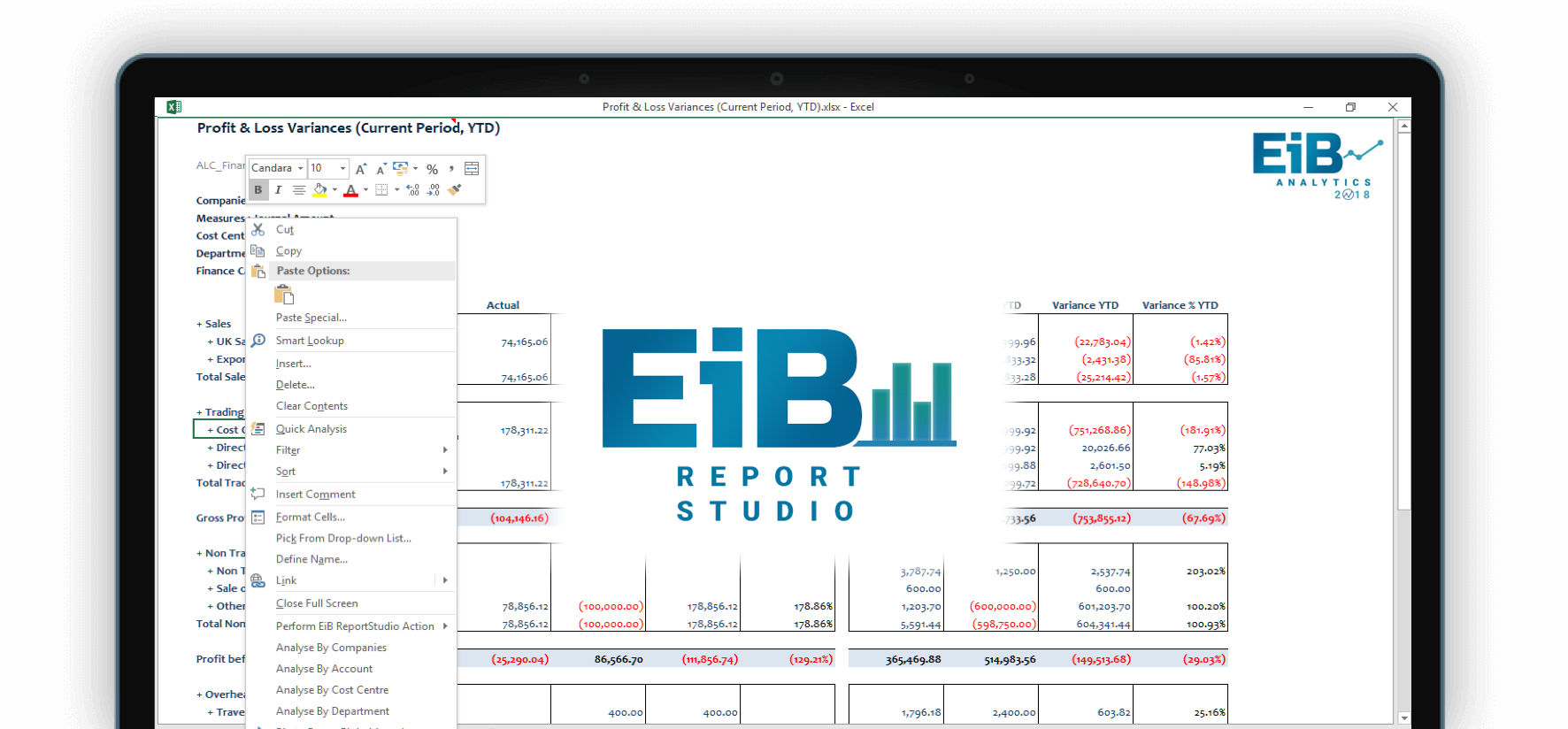 EiB Report Studio 2018 Screenshot