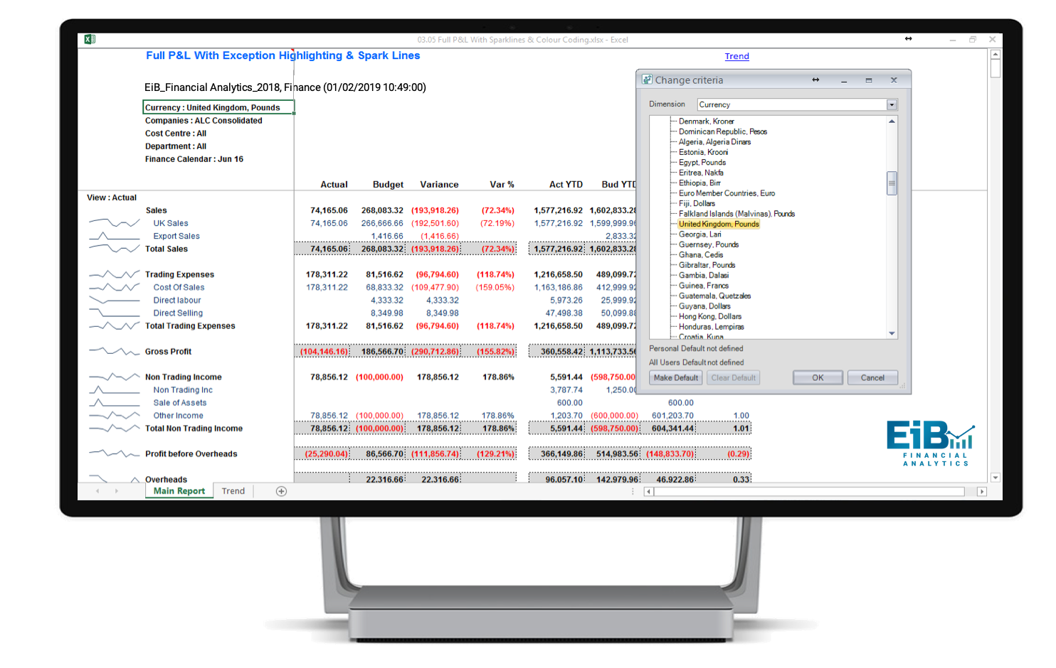 EiB Financial Analytics 2018 -Multi-Currency Module